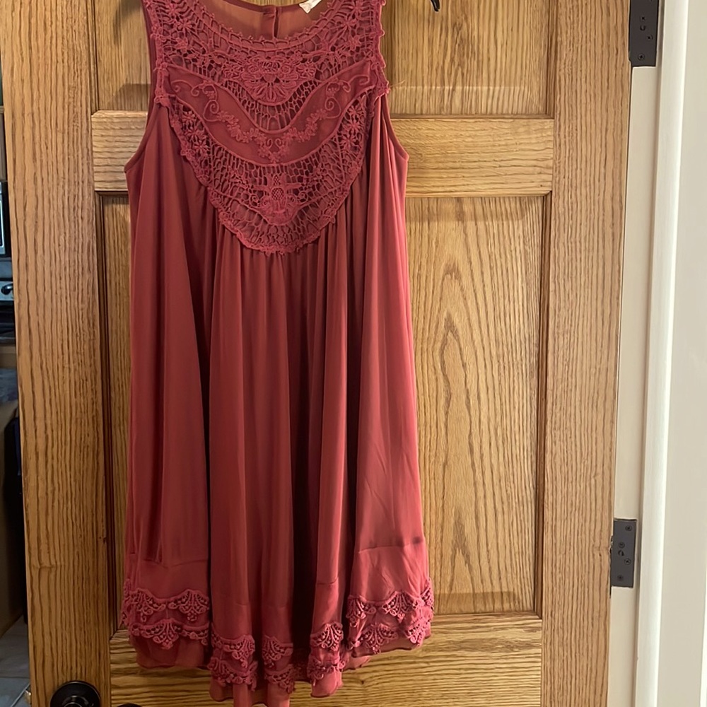 Altar’d State, Burgandy colored, sleeveless dress, size medium